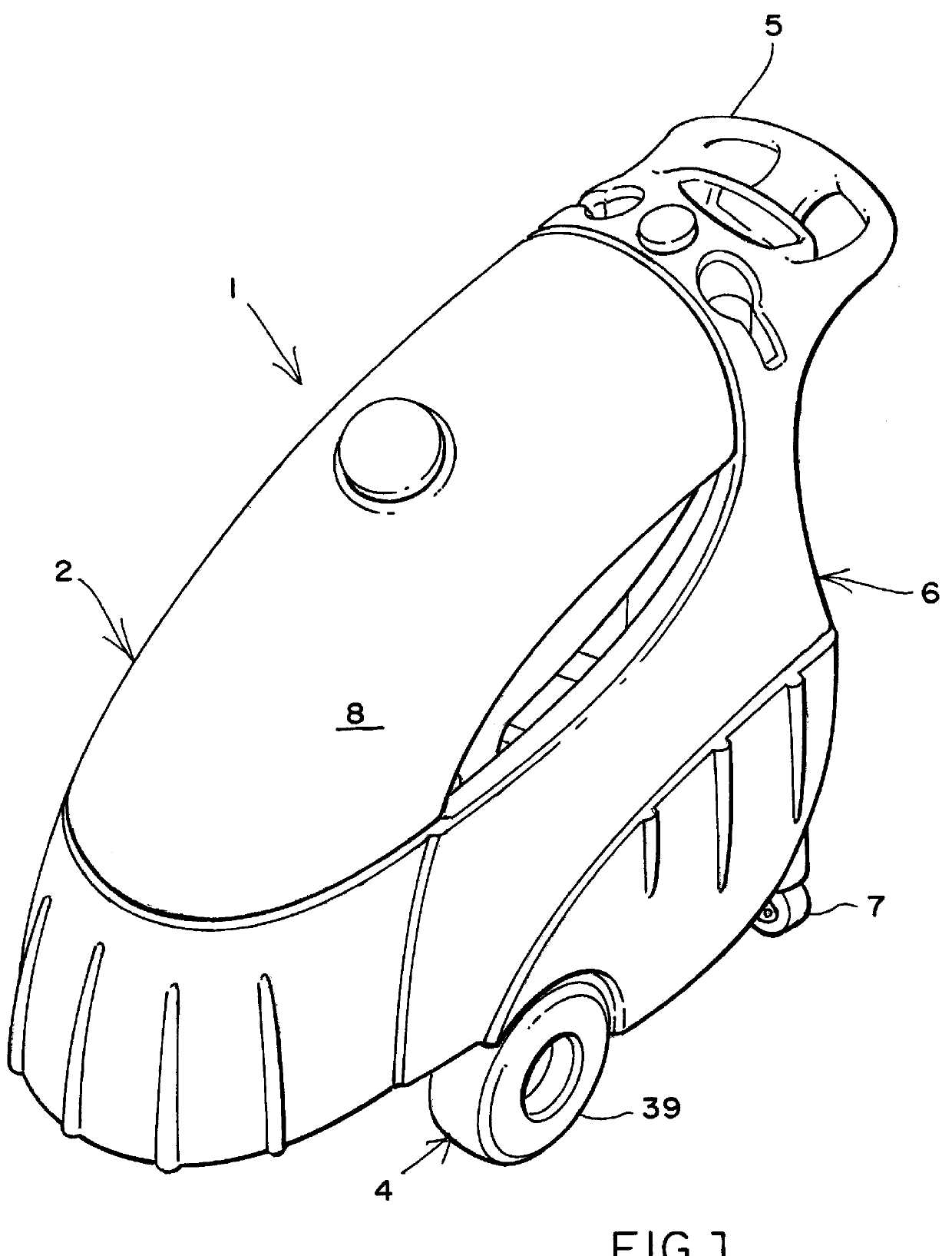 Floor cleaning machine and method