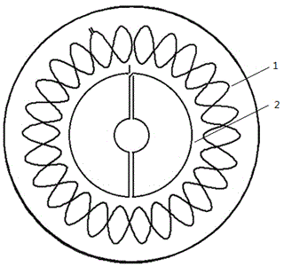 PCB coil and angle measuring method for electromagnetic induction type angle sensor apparatus