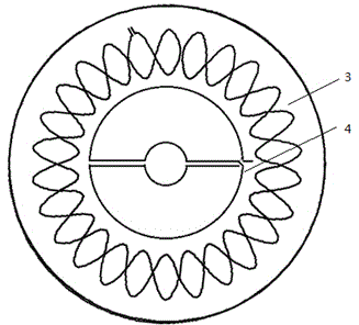 PCB coil and angle measuring method for electromagnetic induction type angle sensor apparatus