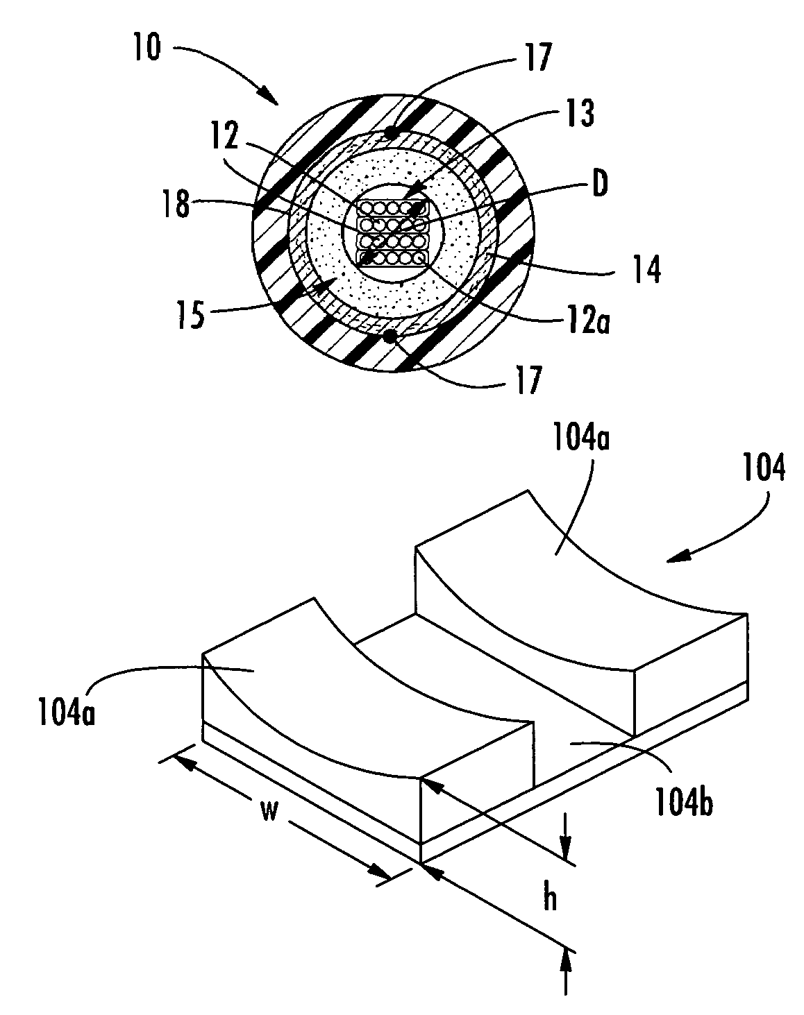 Optical tube assembly having a dry insert and methods of making the same