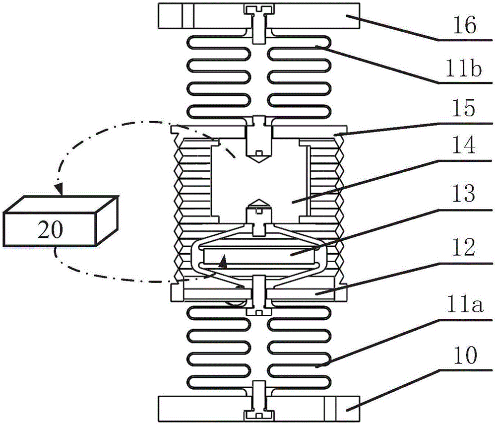 Single-freedom-of-degree active and passive vibration isolation device