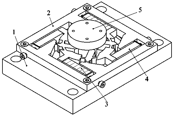 Piezoelectric driver for improving performance based on four-foot coupling motion mode and control method