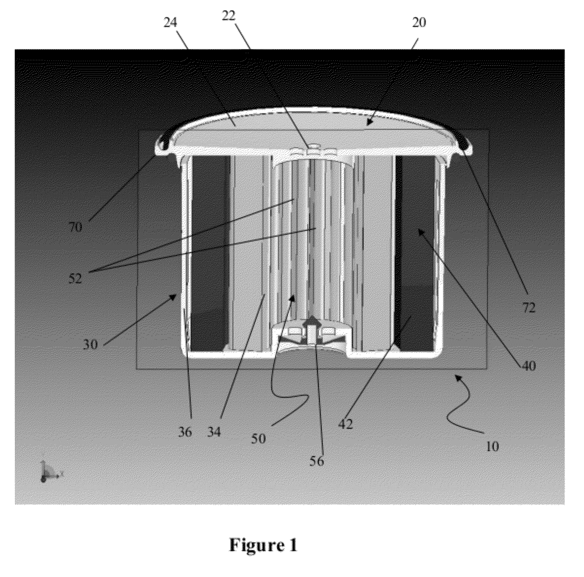 Water Filter With Inwardly Sloping Top