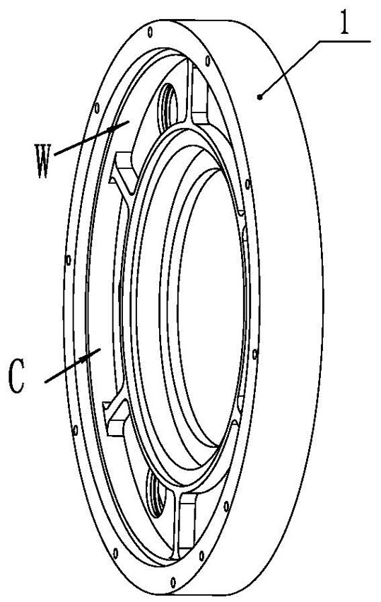 Wheel edge circular ring type service parking brake