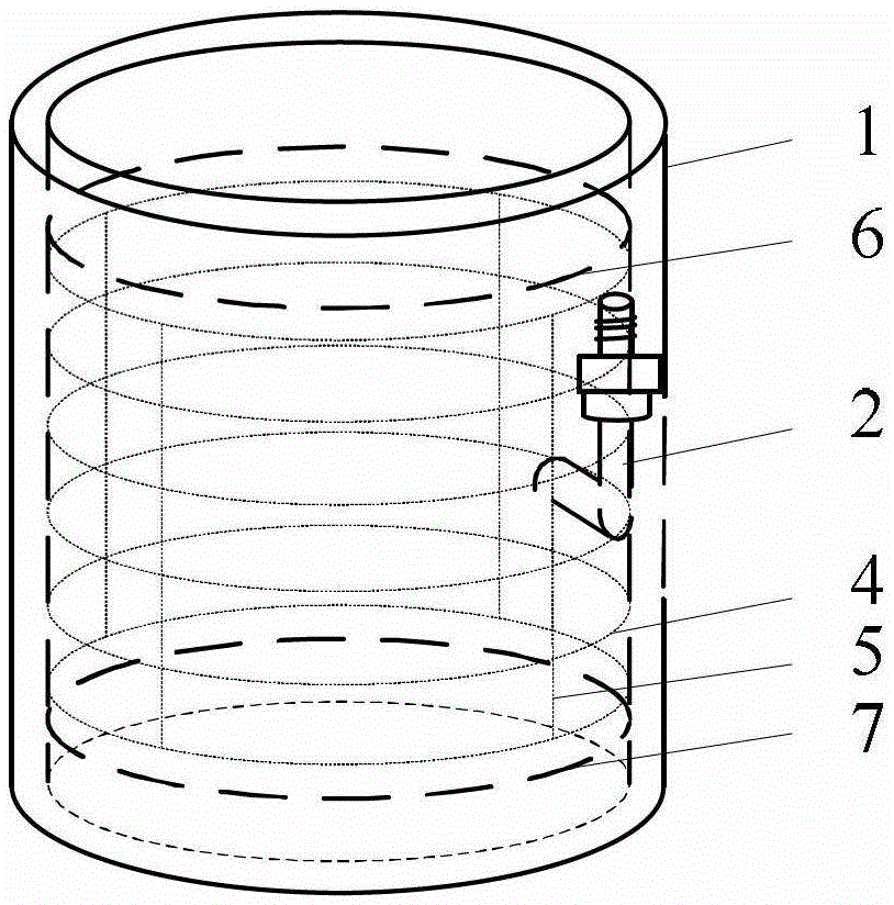 High water content soil and bentonite material penetration test cylinder, device and test method