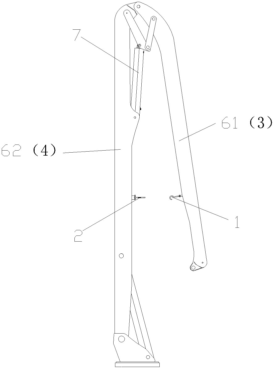 Locking hook assembly, folding arm support of engineering machine and concrete pumping equipment