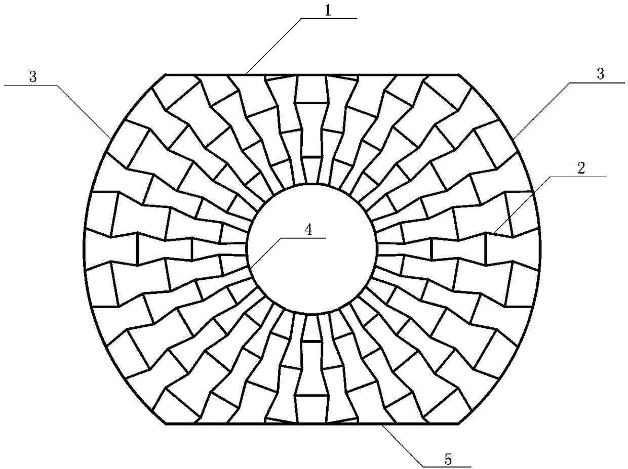 Composite material negative Poisson's ratio honeycomb vibration isolation and shock resistance device