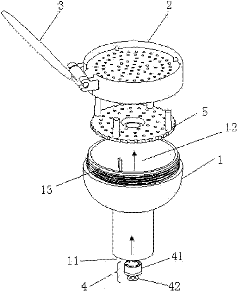 Emergency spray head for cleaning eyes and faces