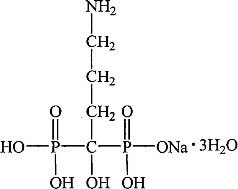 Alendronate sodium intestine-sol capsule and preparation method thereof