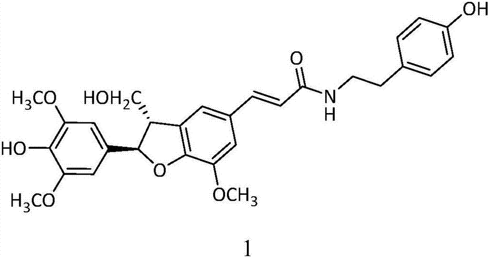 Phenolic amide I, and extraction method and application thereof