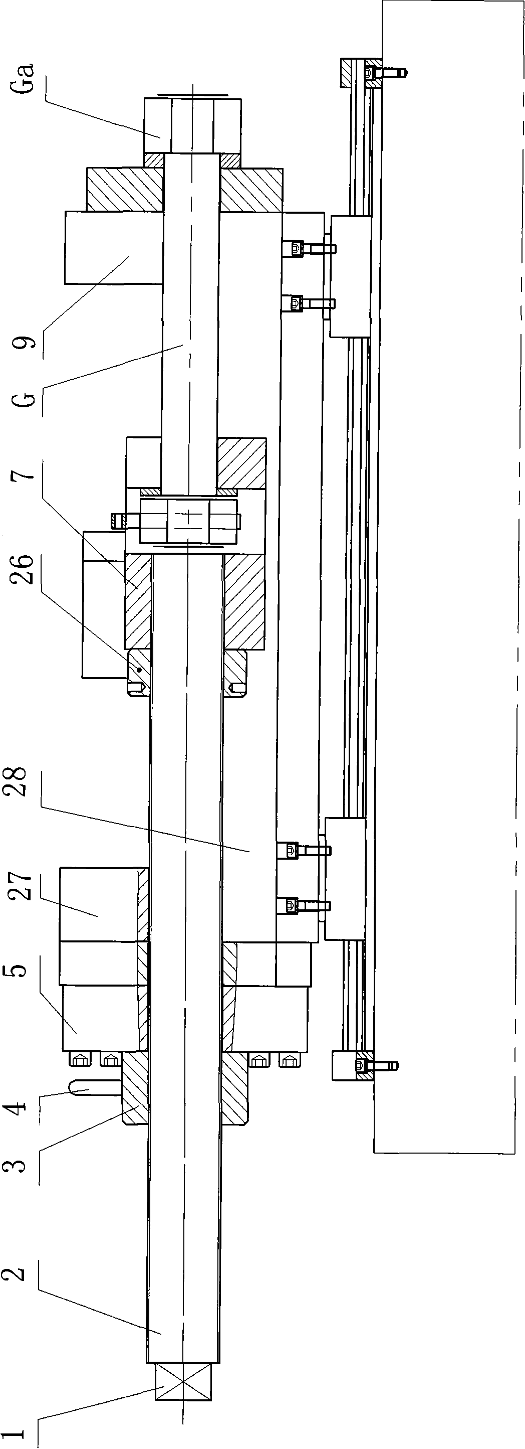 Torque force testing device for large-sized bolt