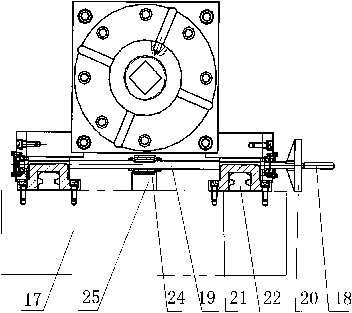 Torque force testing device for large-sized bolt