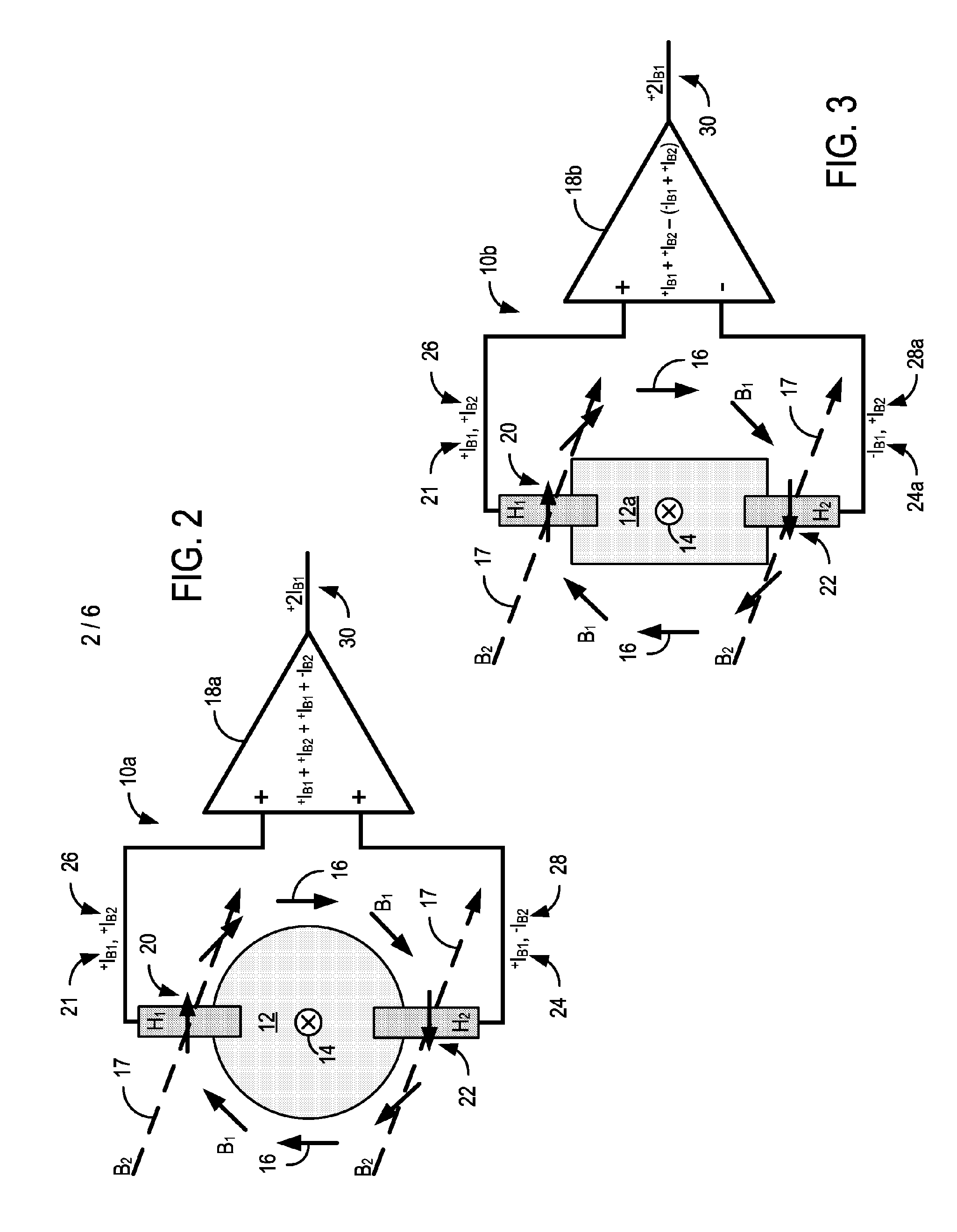 Magnetic flux concentrator current sensing topology