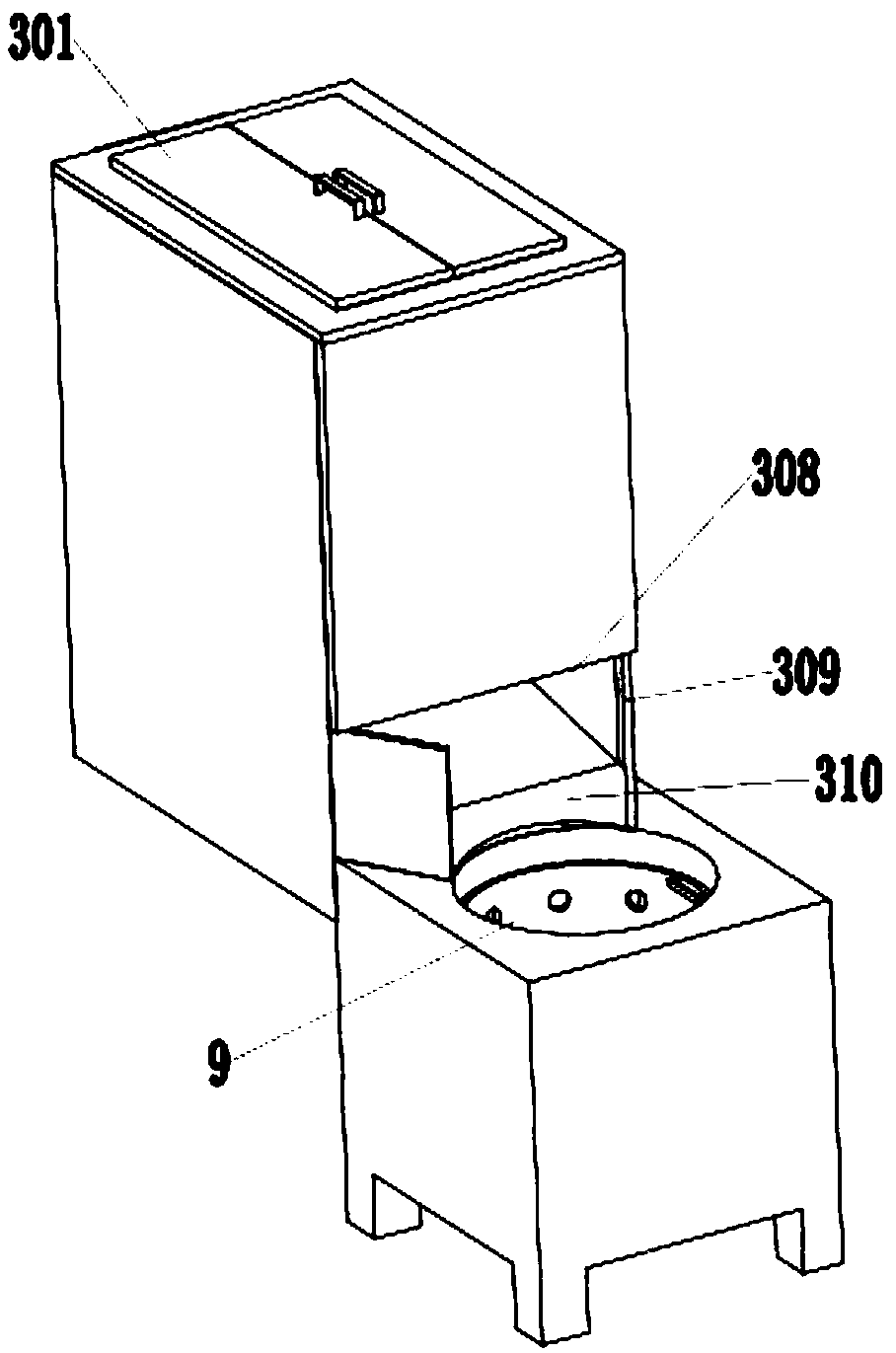 Waste lithium battery cool type splash-proof electrolyte recovery device