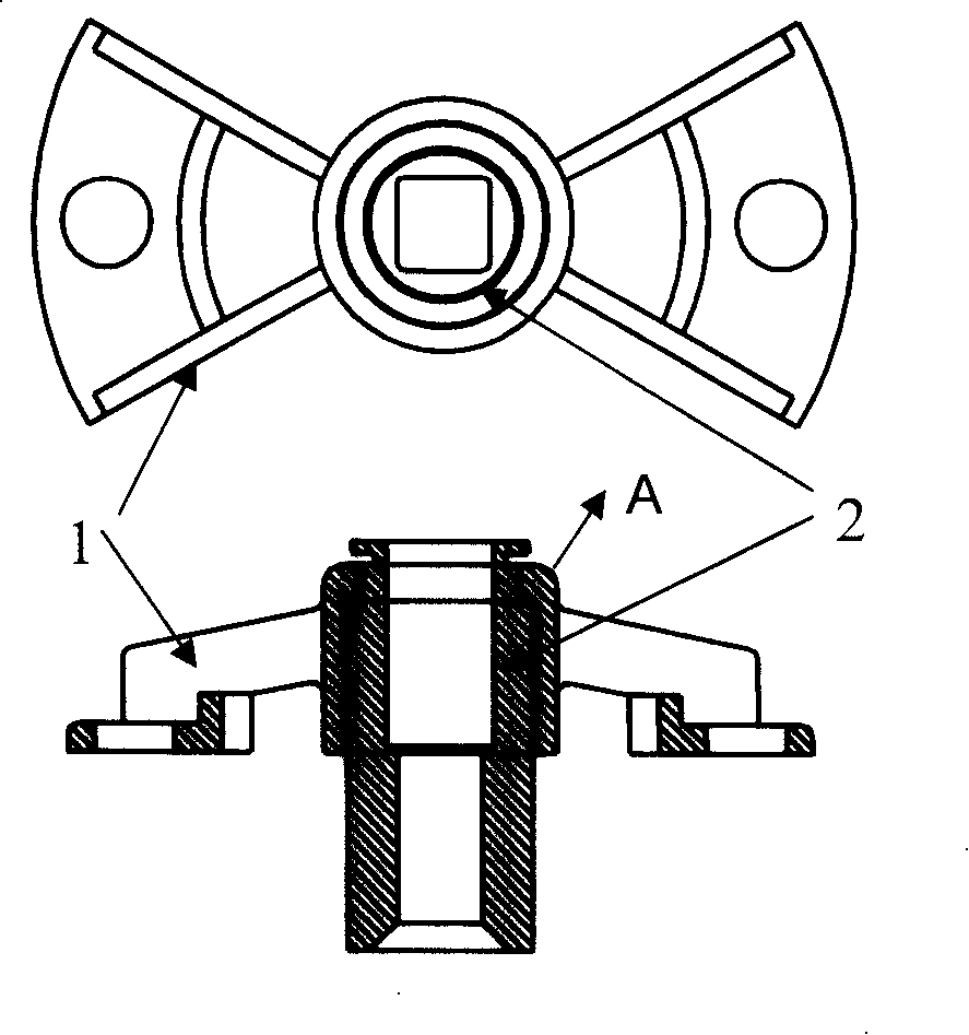 Microwave stirrer support for wave-rotating furnace