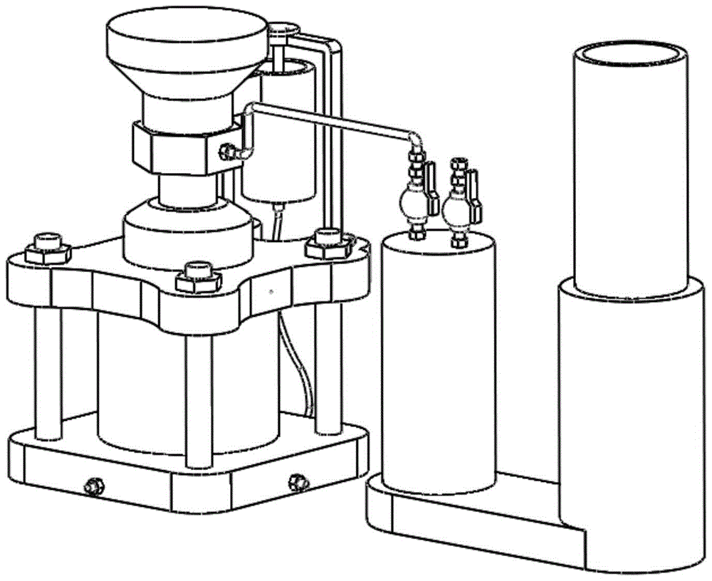 A constant-volume gas-solid coupling physical-mechanical parameter test device and method