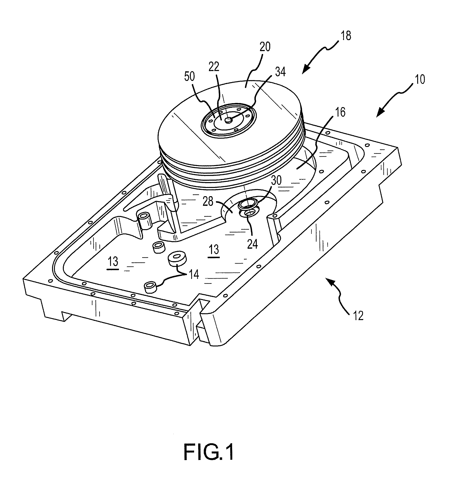 Hermetic seal for discrete opening in disk drive housing