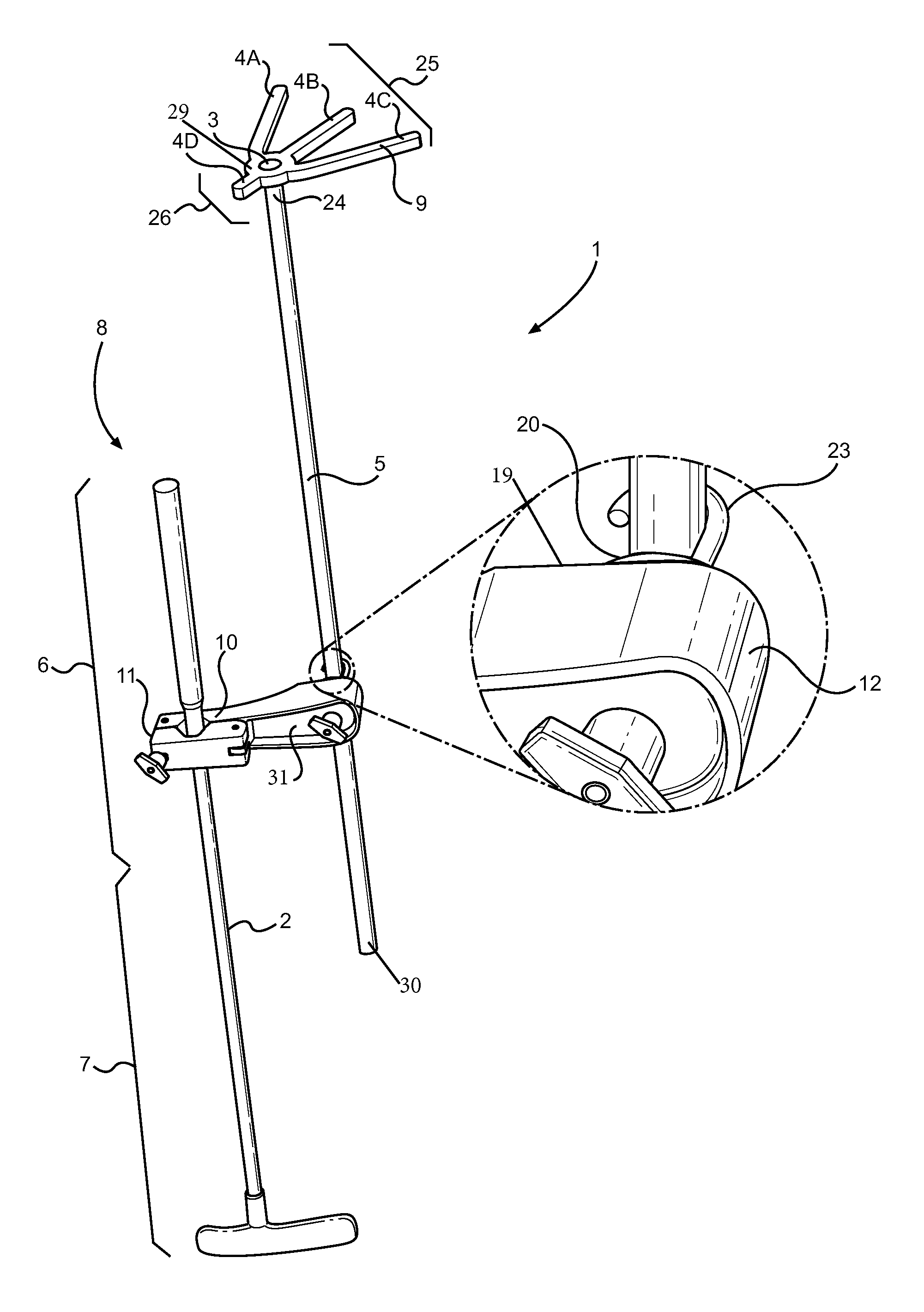 Construction of the novel golf training device