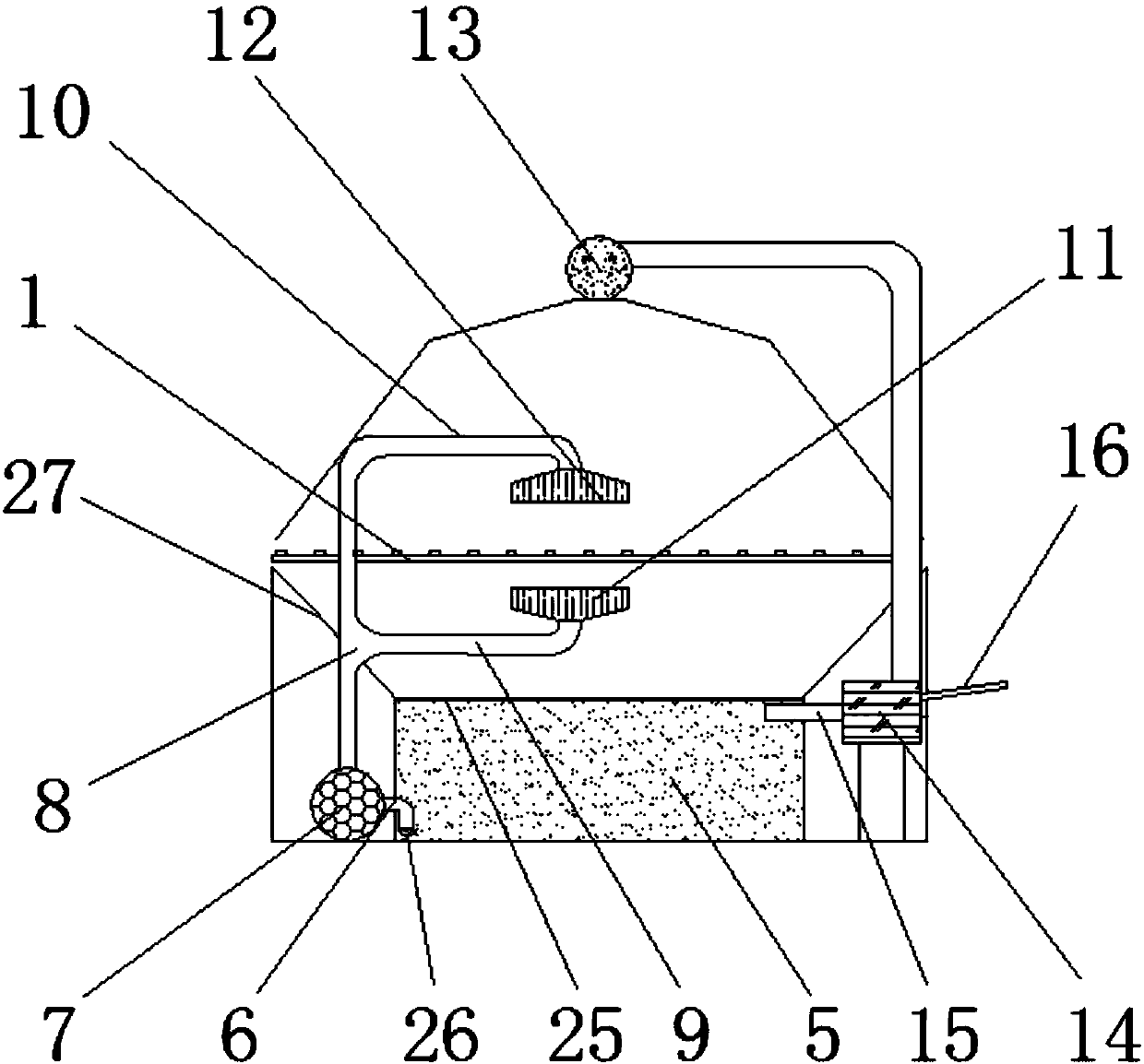 Novel oil injection baking device used for biscuit processing