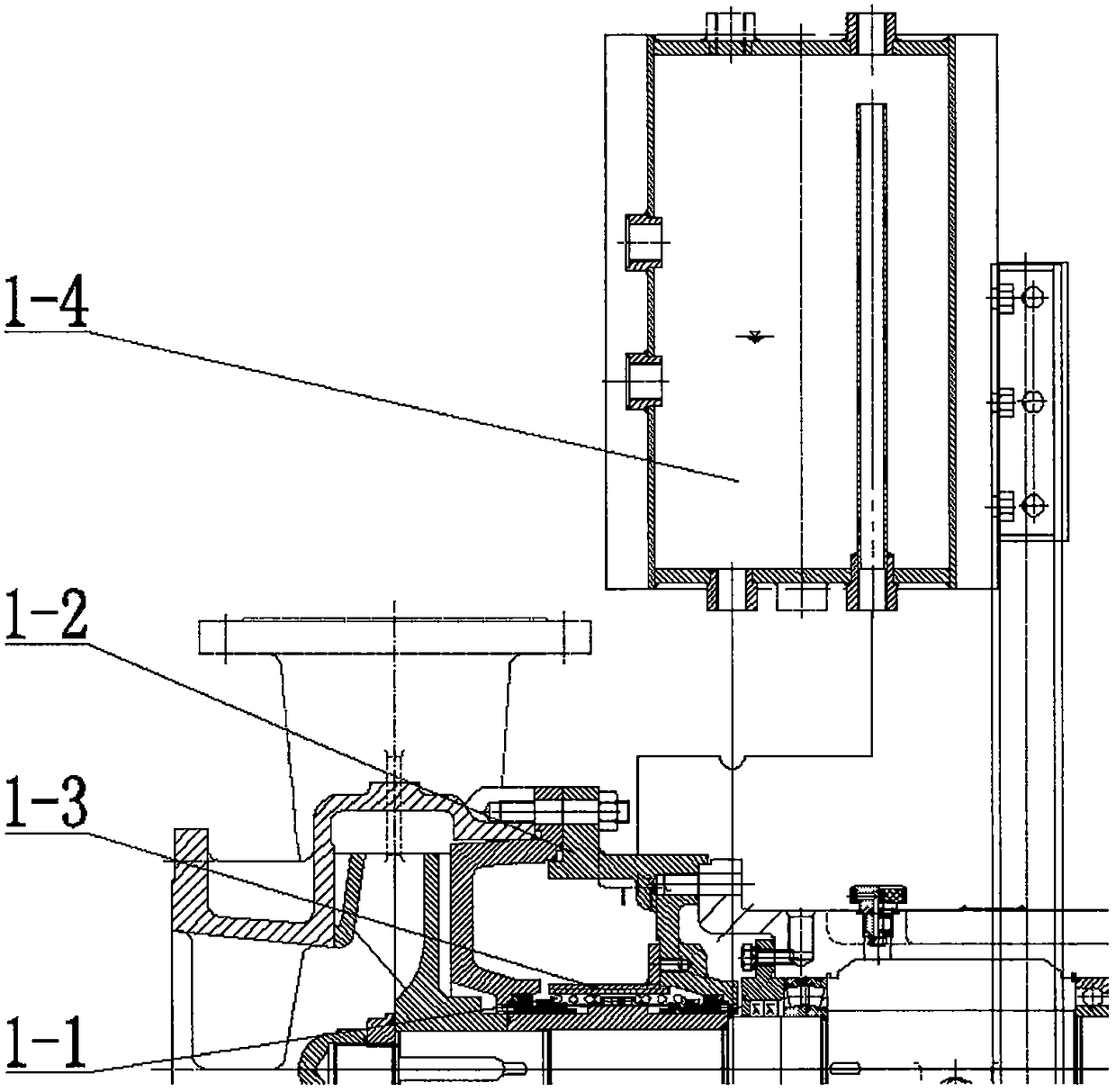 Horizontal type sand pump with double-end-face mechanical seal structure