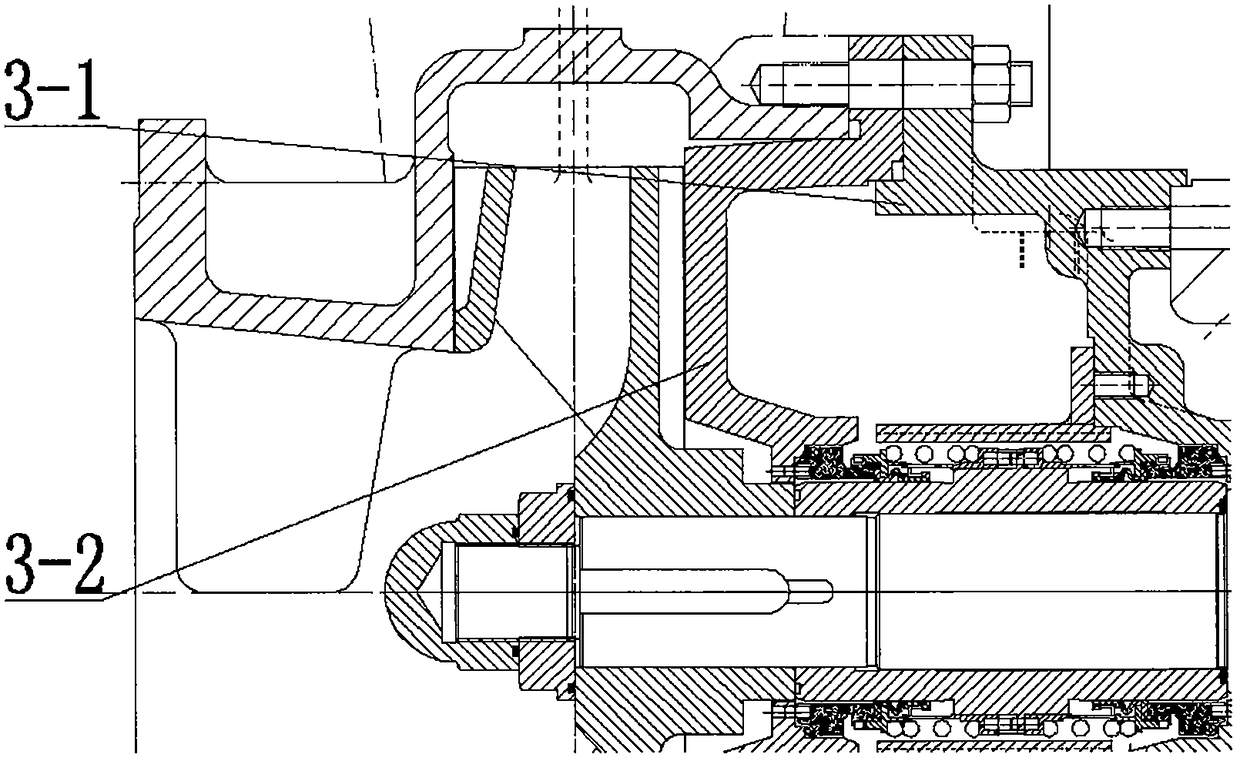 Horizontal type sand pump with double-end-face mechanical seal structure