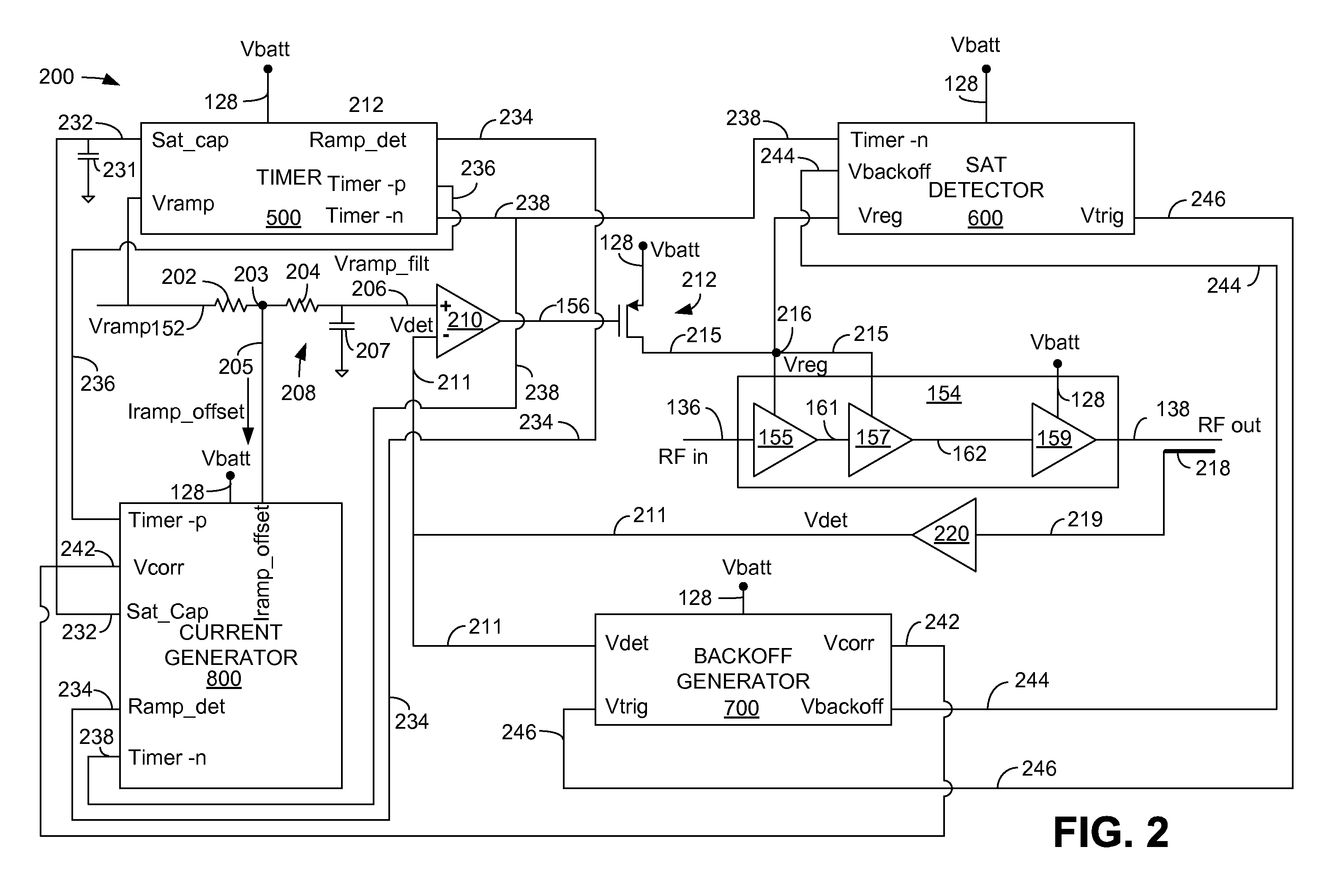 System and method for power amplifier control saturation detection and correction