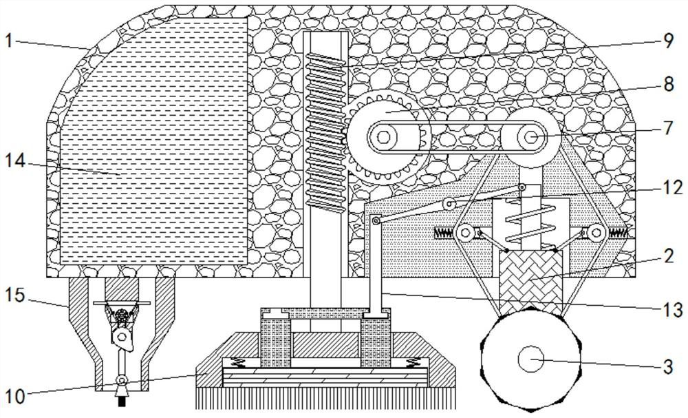 Anti-pollution gluing device for art wall surface inlaying