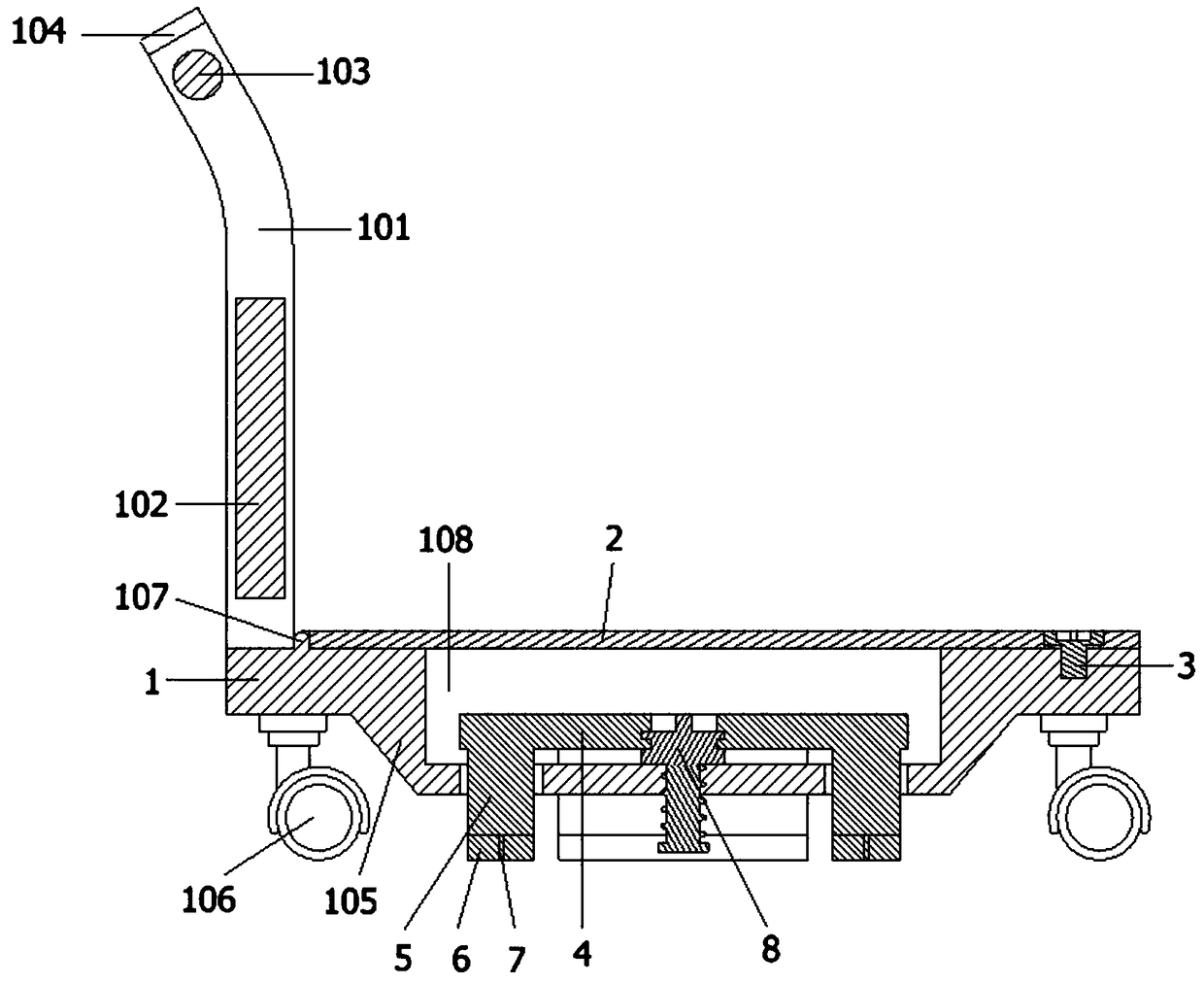 Cargo transporting device specially used for workers