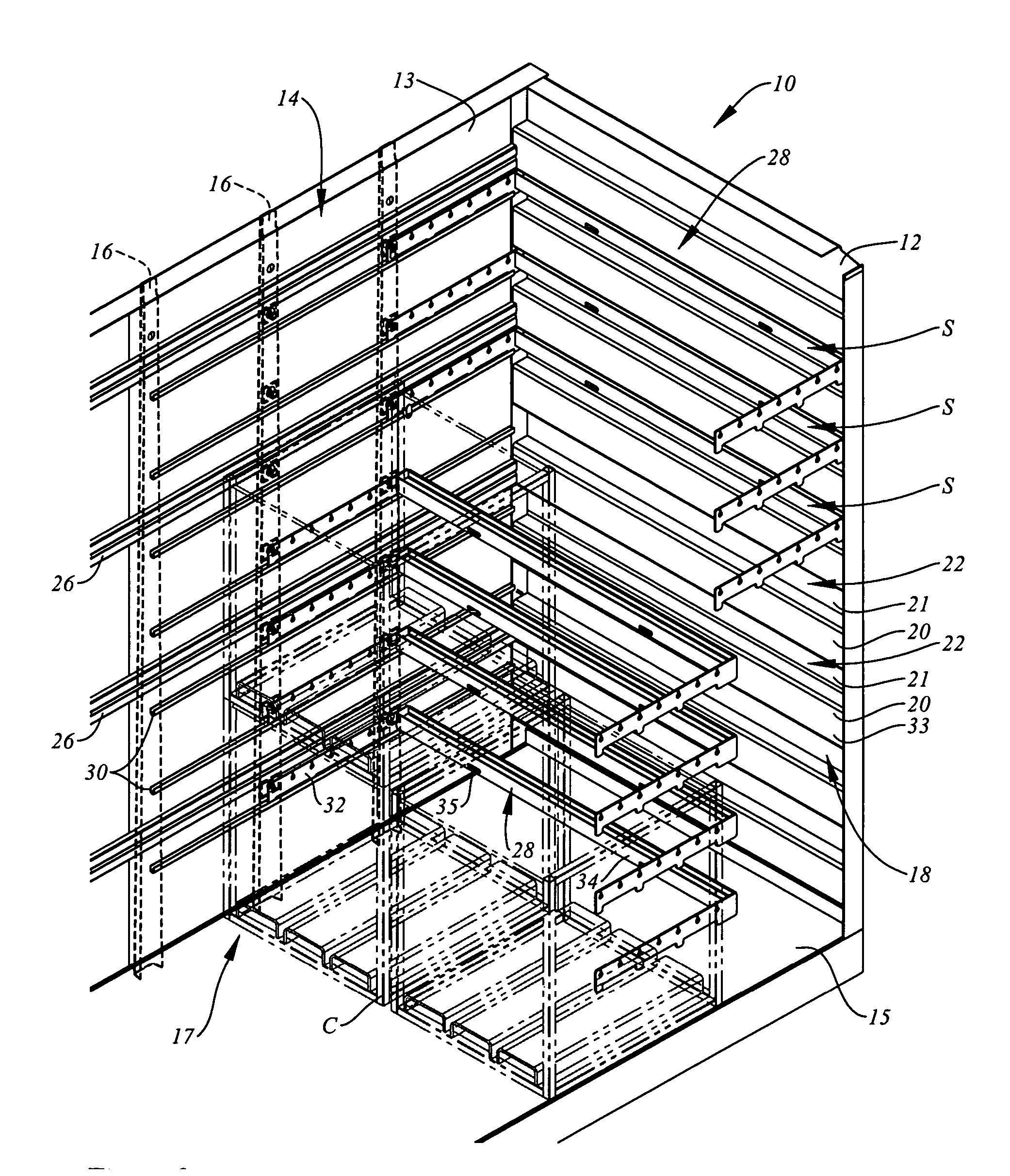 Adjustable spacer for freight car