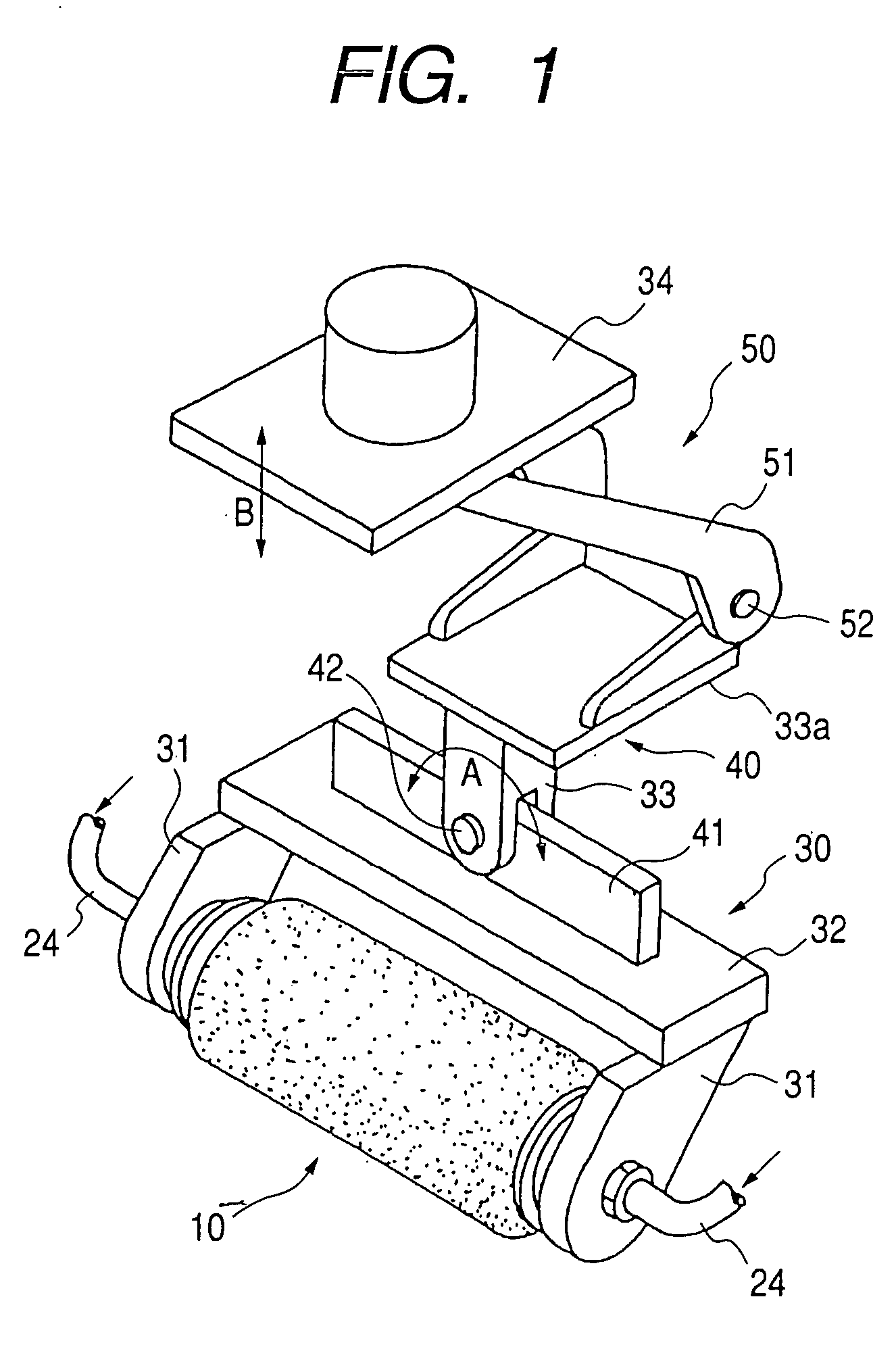 Pressure fed coating roller, roller coating device, automated coating apparatus using this device