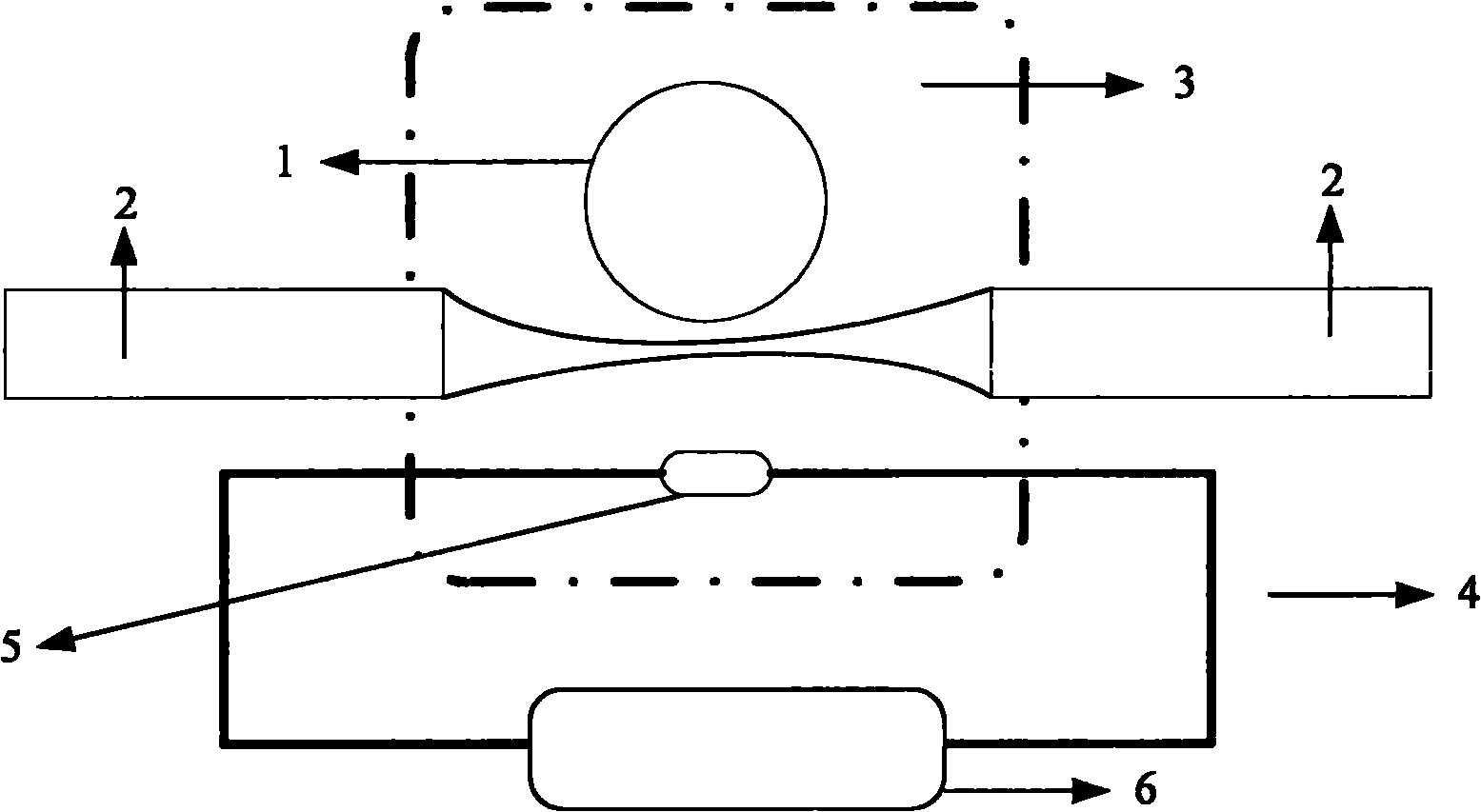 Method for realizing output of optical microcavity coupling system by temperature modulation and coupling structure thereof