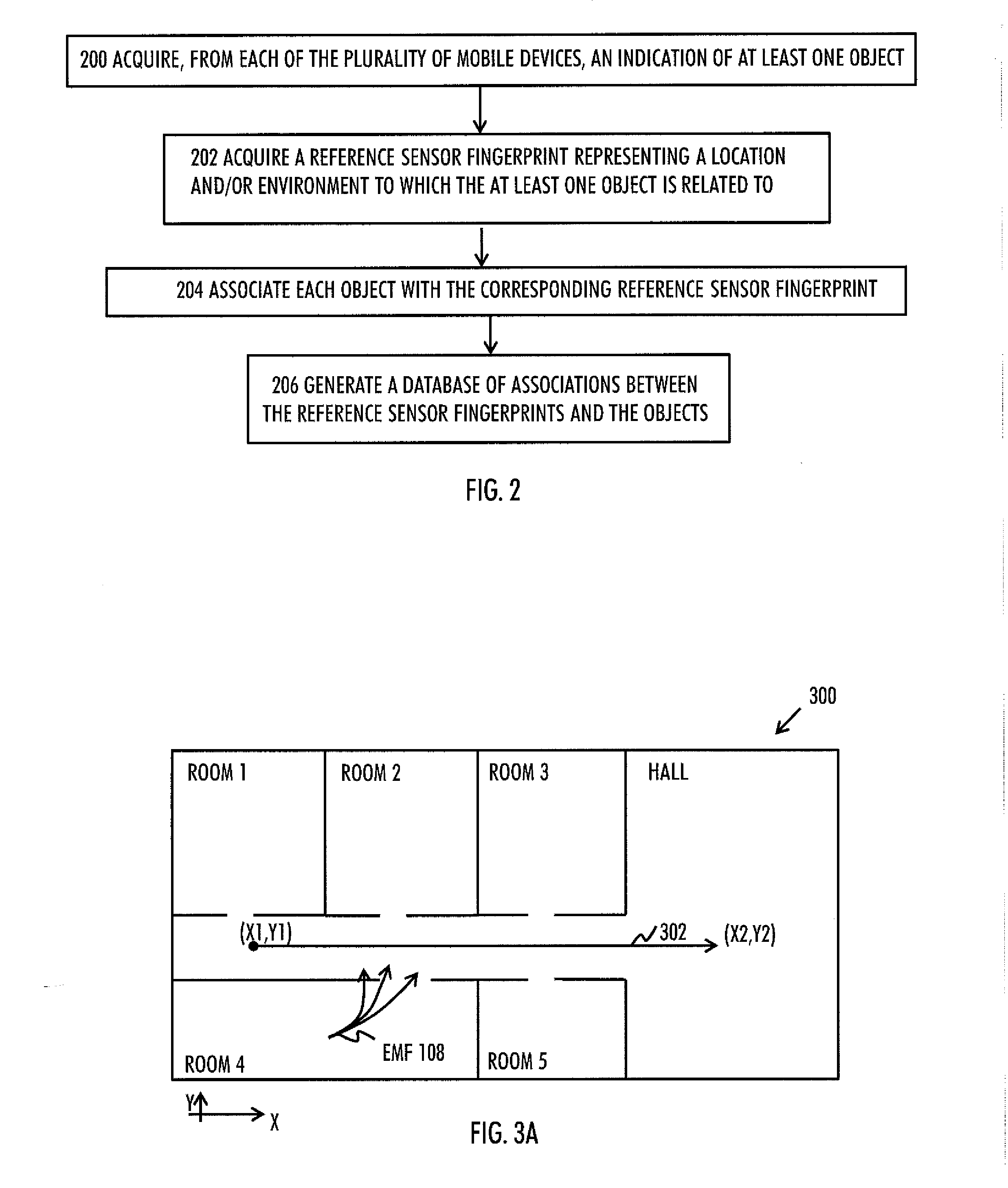 Generating search database based on sensor measurements