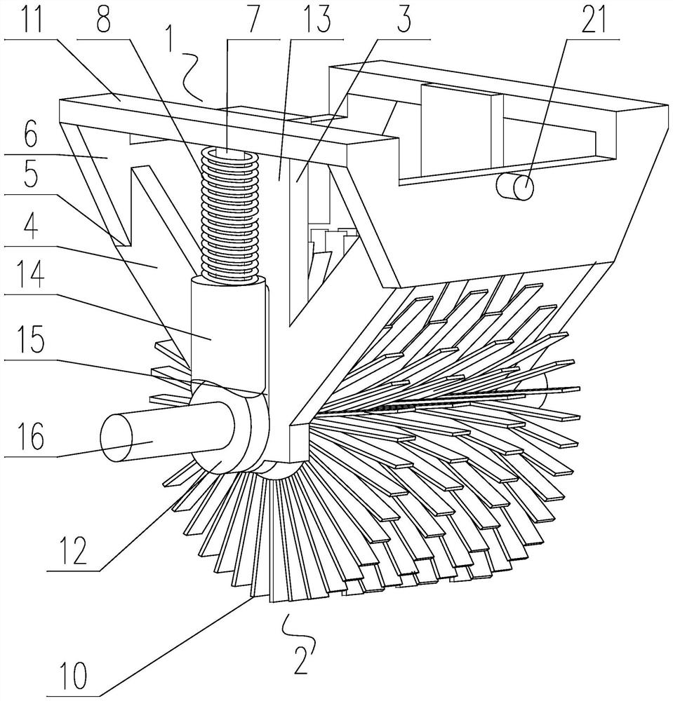 Novel-structure cathode conductive rod rust removal module, device and system