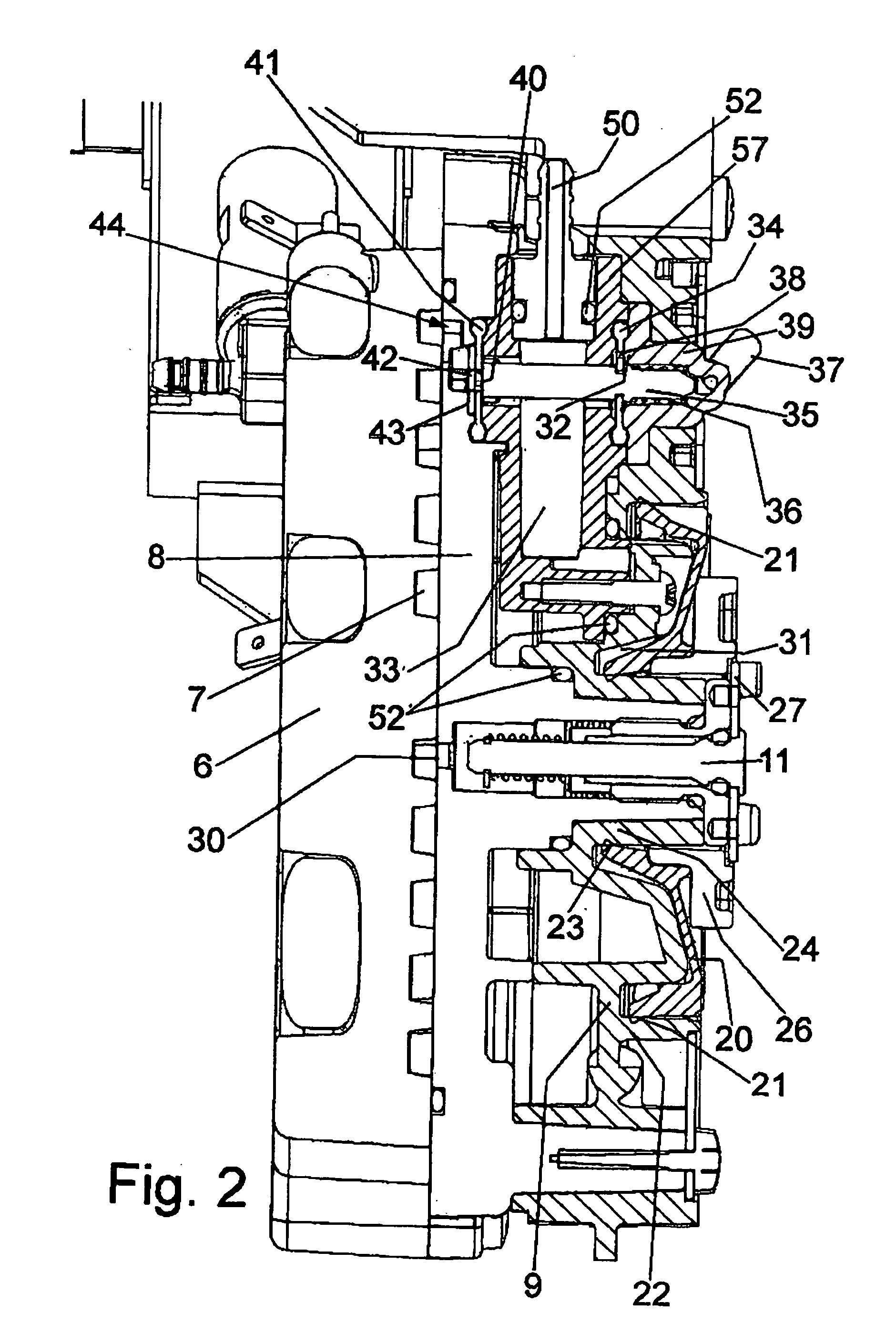 Brewing apparatus for a coffee machine