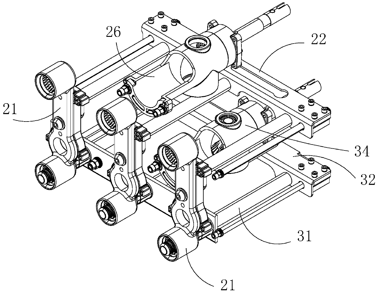 Three-station isolating switch and working method thereof