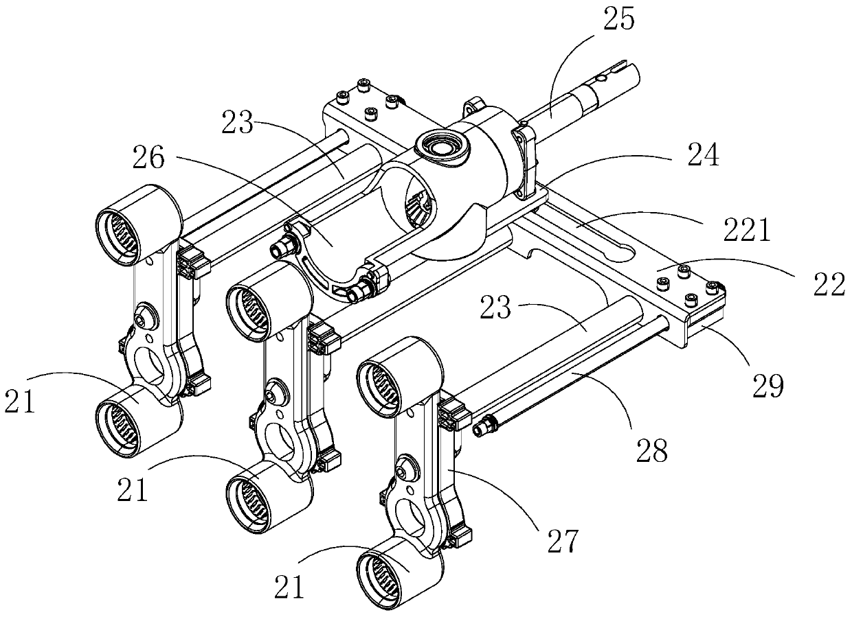 Three-station isolating switch and working method thereof