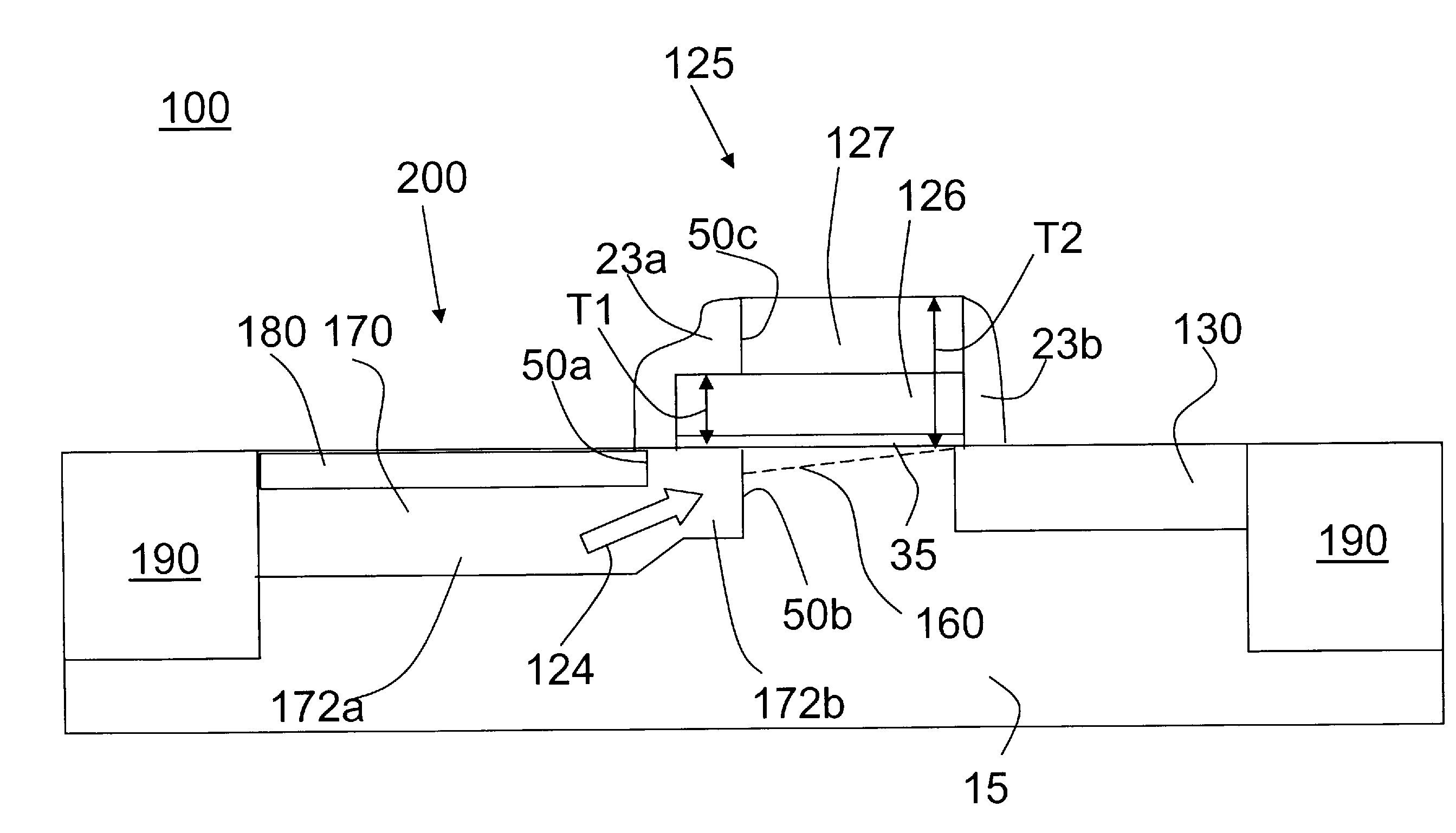 Pixel sensor cell having asymmetric transfer gate and method of forming