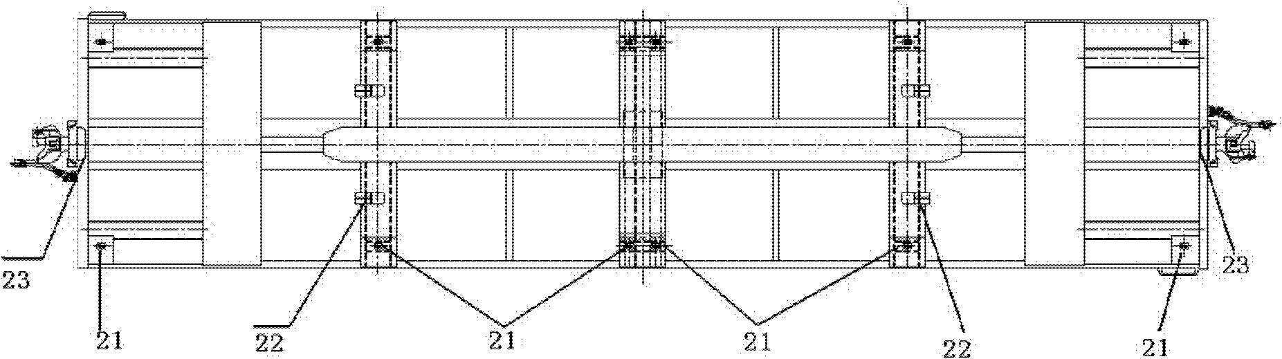 Multipurpose broad-gauge container platform wagon