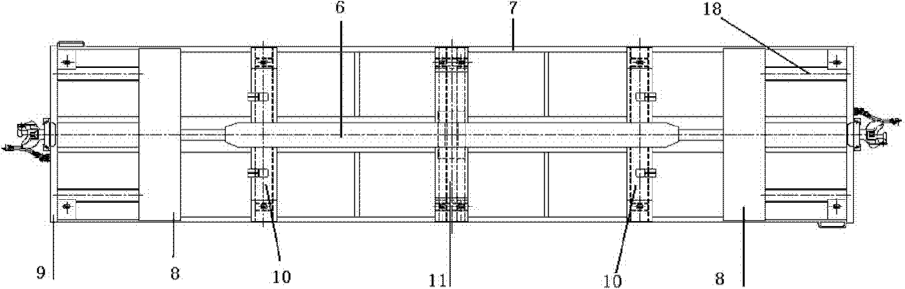 Multipurpose broad-gauge container platform wagon