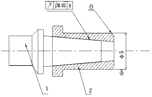 Technology for machining bushing with conical hole