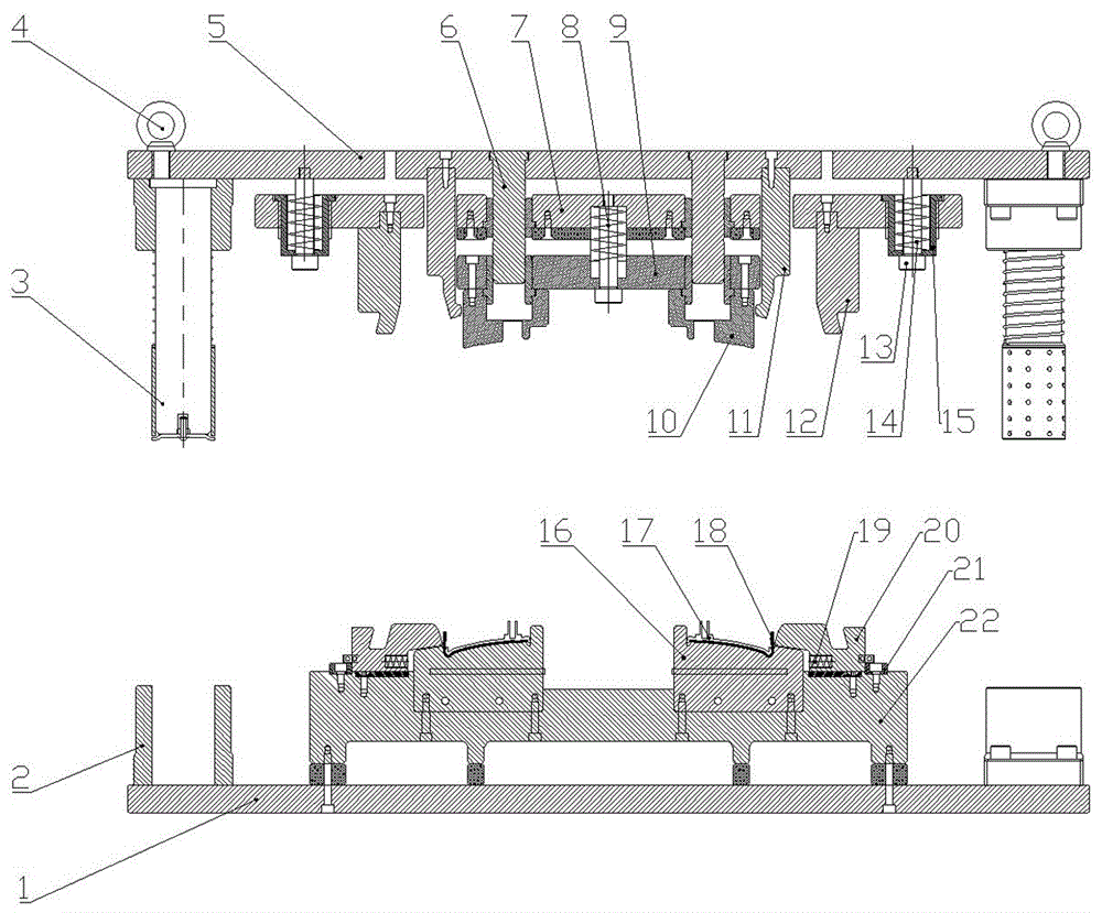 Automatic edge wrapping mold