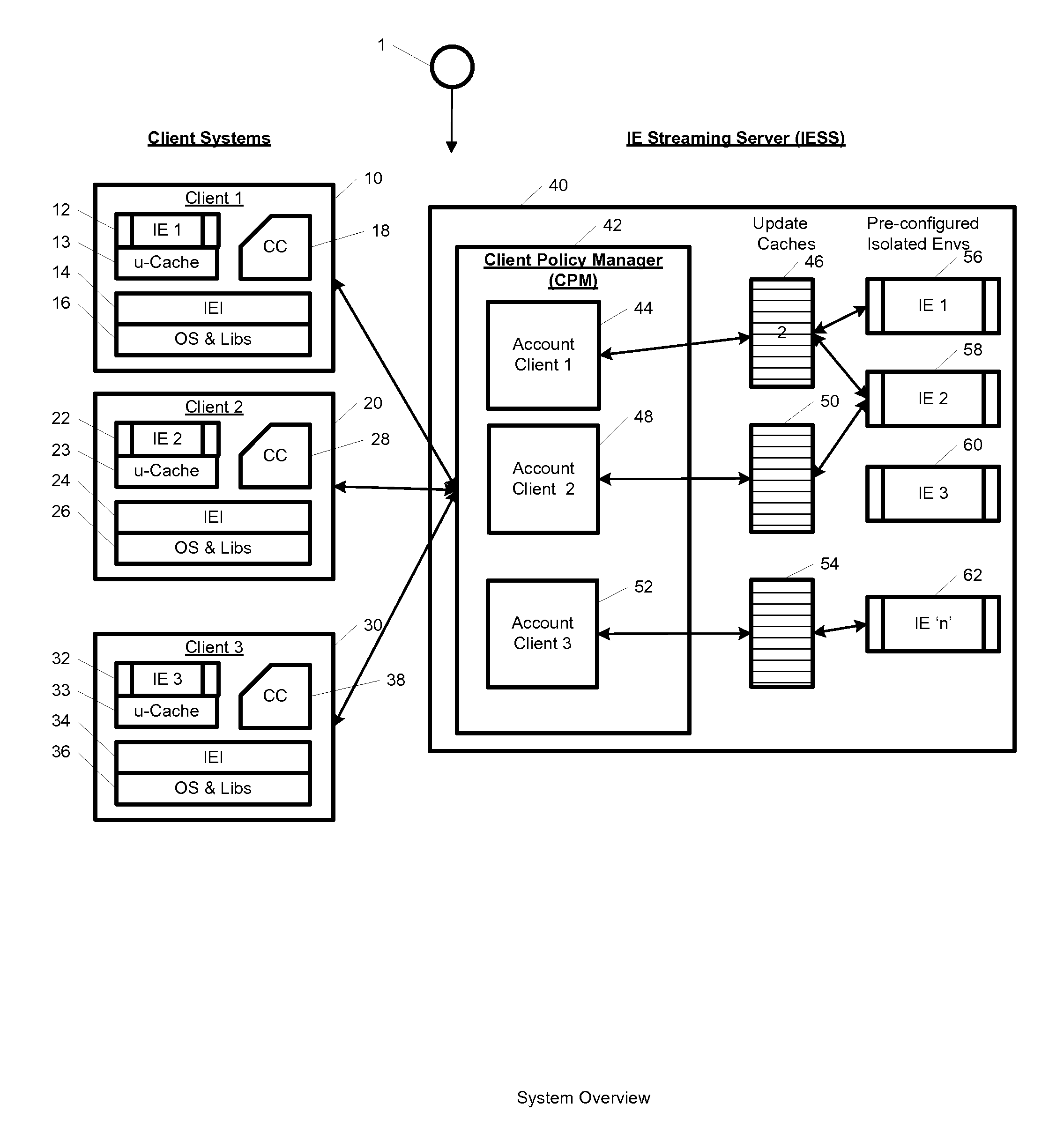 System and method for cached streaming application isolation