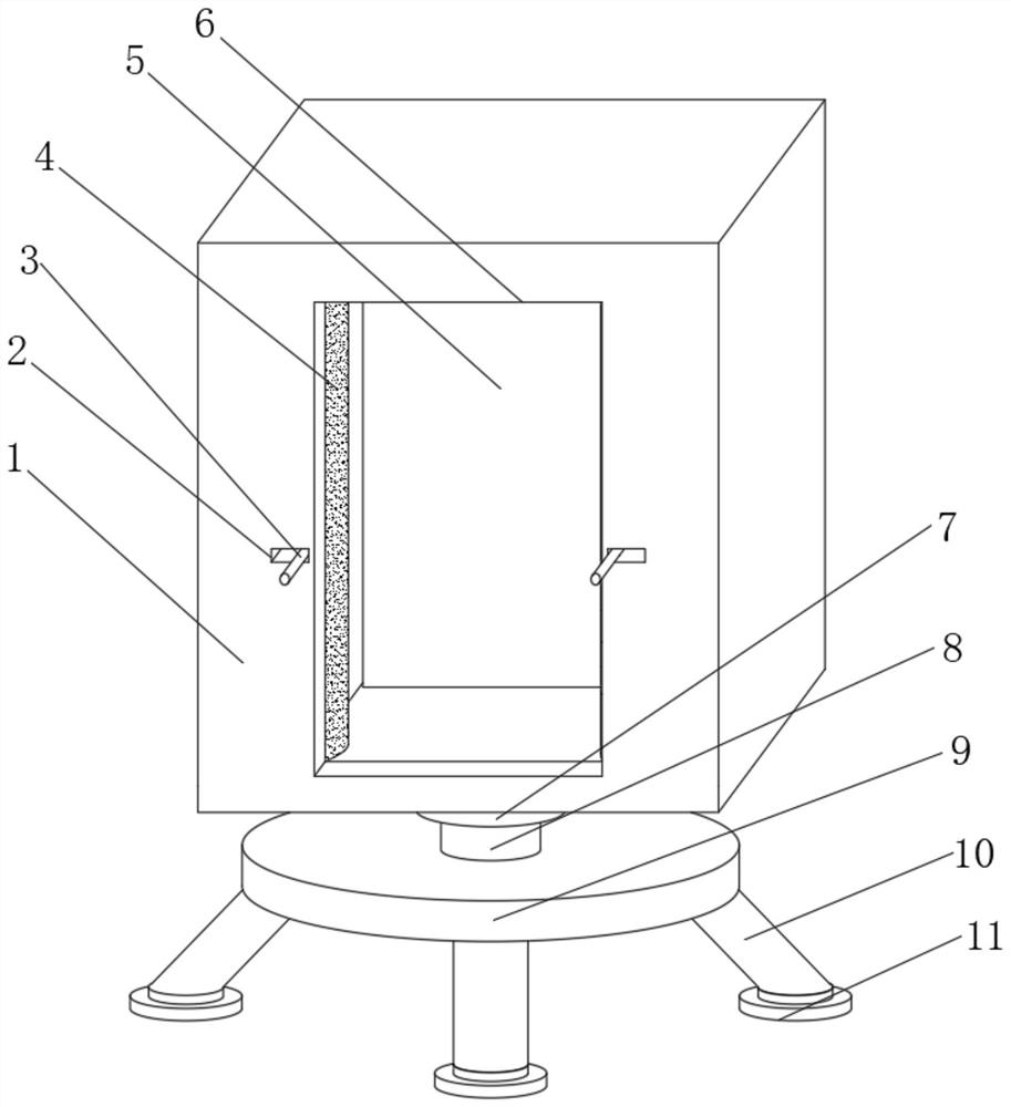 Fixing frame for testing infrared detector