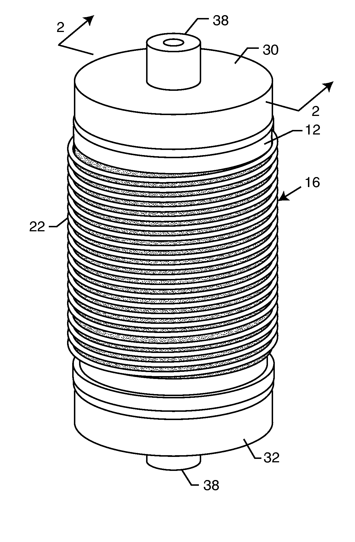 Cylindrical bandstop filters for medical lead systems