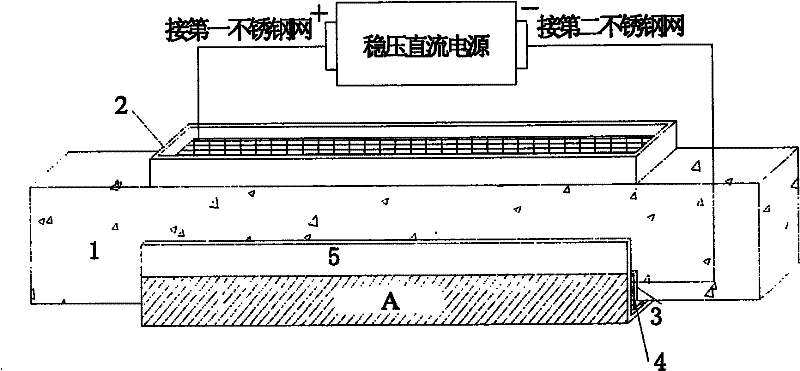 Accelerated test method for simulating non-uniform corrosion of steel bar in reinforced concrete by external electrode