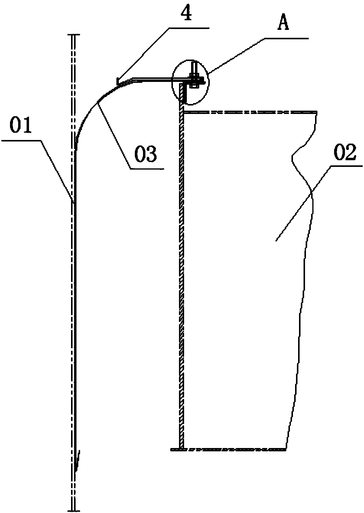 Primary sealing device of compression plate type lightning protection oil storage tank