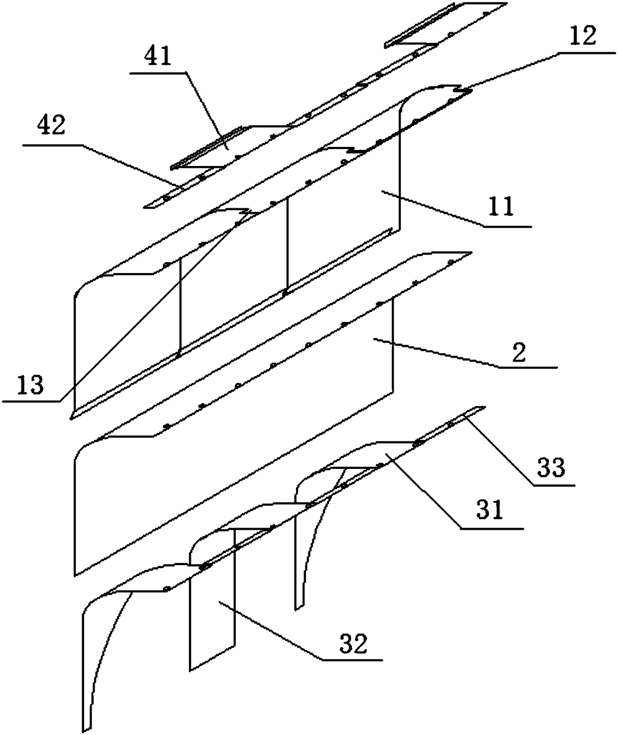 Primary sealing device of compression plate type lightning protection oil storage tank