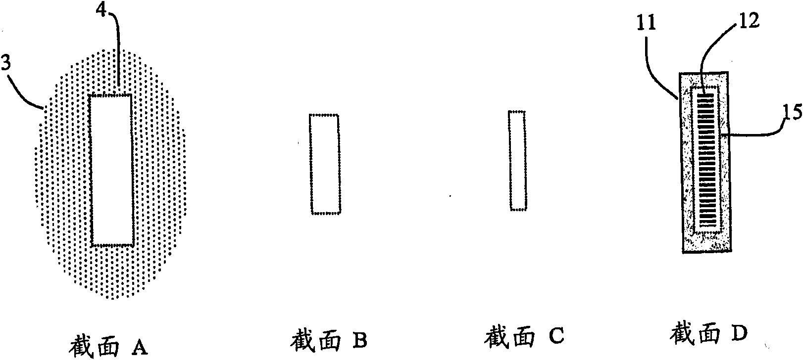 Spectrometer for measuring moving sample material and the method