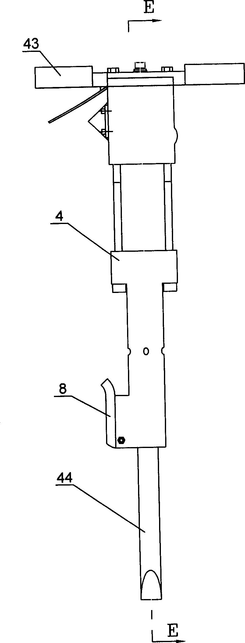 Underwater hydraulic impacting shovel