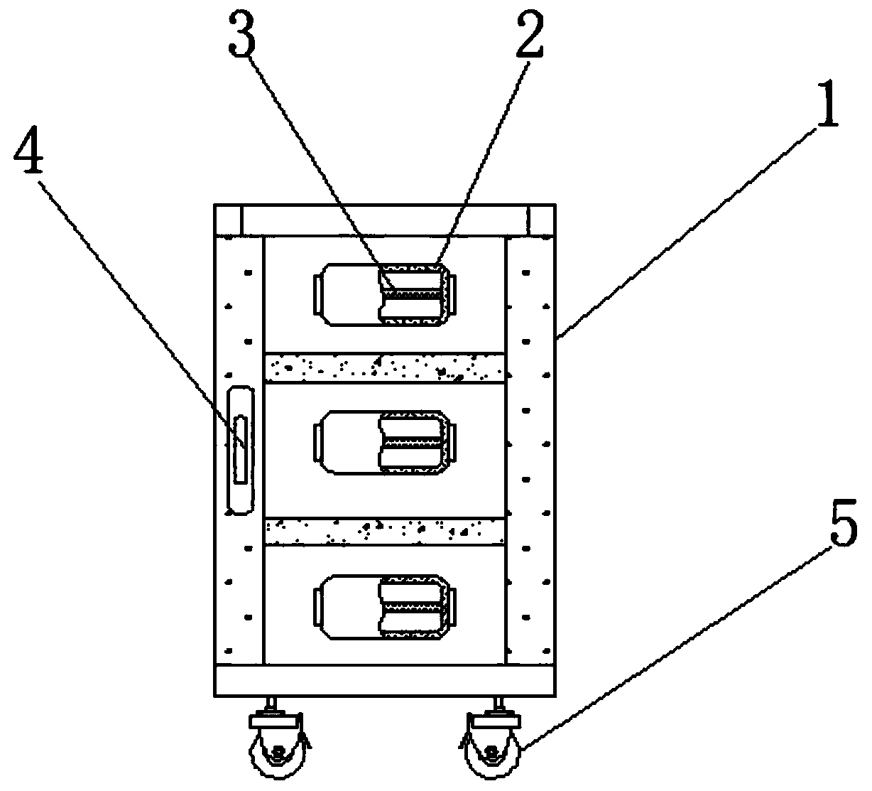 Network server cabinet for easy cable storage